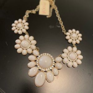 Macy’s flower bib necklace, NWT